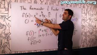 Algebra 2 – The Remainder and Factor Theorems