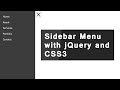 Animated Sidebar Menu with jQuery and CSS3 - Transforming Hamburger Menu - Simple jQuery Tutorials