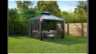 Installing CANVAS 10'x12' Skyline Gazebo ....... beautiful for backyard 👋