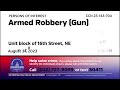 Persons of Interest in Armed Robbery (Gun), Unit b/o 16th St, NE, on August 31, 2023