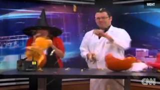 Watch exploding pumpkin demo go awry 3