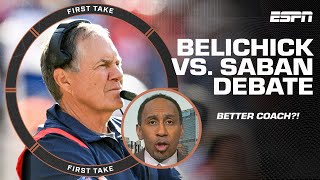 Bill Belichick vs. Nick Saban: Who is the greater coach? Stephen A. ANSWERS 🗣️ |