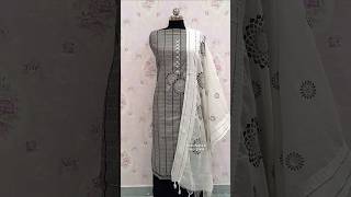 Elegant Grey Handloom Cotton ✨ Thread Weave \u0026 Mandala Printed Dupatta