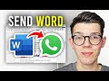 How To Send Word Document In WhatsApp From PC or Laptop - Full Guide