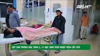 VTC14 | Sập sàn phòng học tầng 2, 11 học sinh phải nhập viện cấp cứu