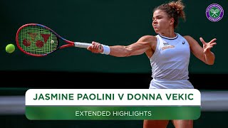 Three-Set Epic Semi-Final | Jasmine Paolini v Donna Vekic Extended Highlights | Wimbledon 2024