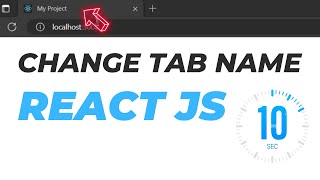 How To Change Title / Tab Name Dynamic In React JS ( in Just 30sec )