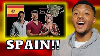 AMERICAN REACTS To Geography Now! SPAIN