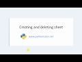 Python - create and delete an Excel sheet in openpyxl