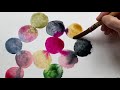 Slow TV - Relaxing watercolor painting video - Slow satisfying painting with soft music