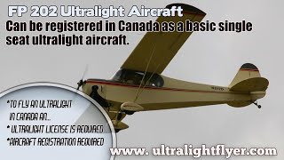 Fisher FP 202, Canadian Single Seat Ultralight Aircraft