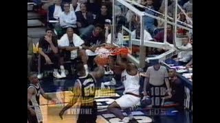 Rodney Rogers Spins, Finishes Two-Hand Dunk Over David Robinson