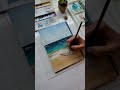 Beach landscape in watercolor