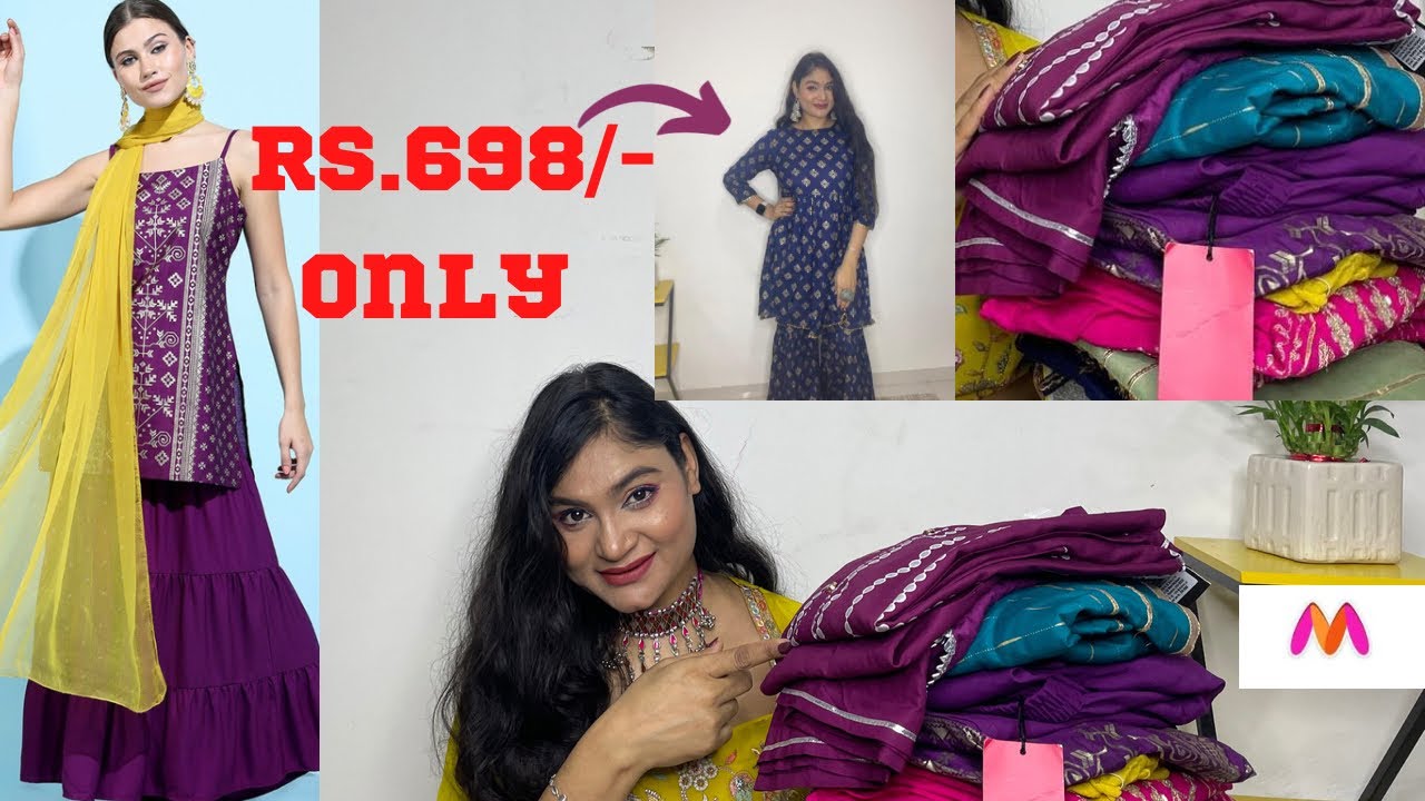 Wedding Special Haul ️ ️Affordable Myntra Kurta Sharara Sets Haul ️ ...