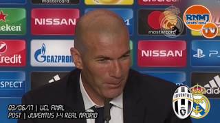 Rueda de prensa Zidane Juve 1-4 Real Madrid | Campeón Champions (03/06/17)