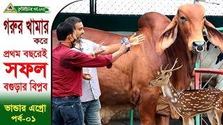 গরুর খামার করে প্রথম বছরেই বাজিমাত করে দেখালেন “ তৌহিদ পারভেজ বিপ্লব“ বগুড়া ভান্ডার এগ্রো। র.ই.মানিক