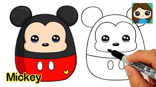 How to Draw Mickey Mouse Easy | Squishmallows