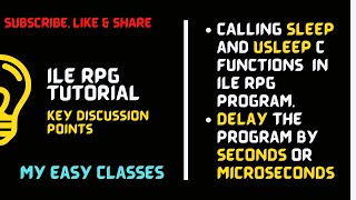 Calling sleep and usleep C functions in ILE RPG program-Delay the program by SECONDS or MICROSECONDS