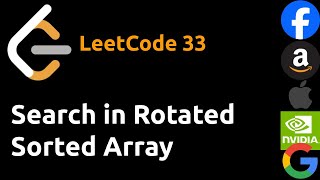 Leetcode 33 | Search in Rotated Sorted Array #leetcode #maths #google #meta #amazon