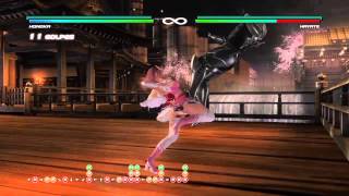 DOA5LR Marie Rose \u0026 Honoka tag combo 22 hits