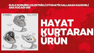 Elele Dormire 2 Elektrikli Otomatik Sallanan Kademeli Ana Kucağı Gri #reklamdeğildir