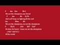 We Are The Champions by Queen - Lyrics & Chords