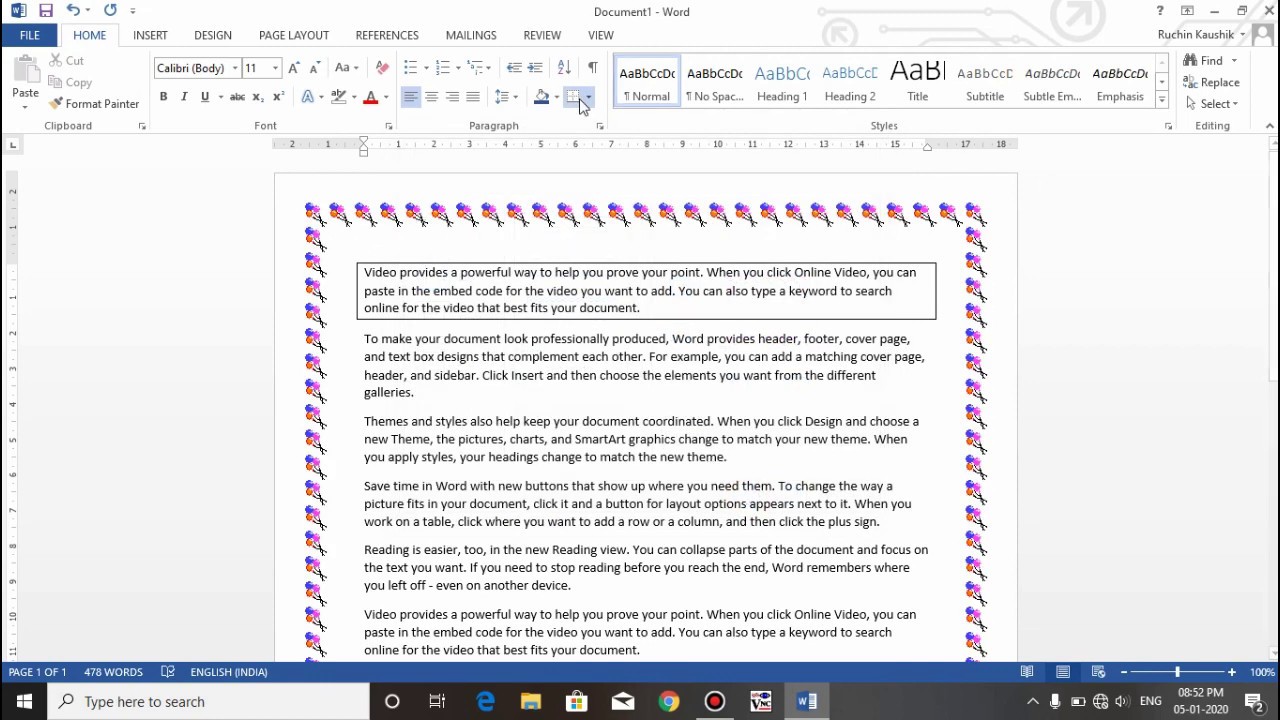 Online Ccc Course Ms Word 2013 Border And Shading 5 By Ruchin Kaushik