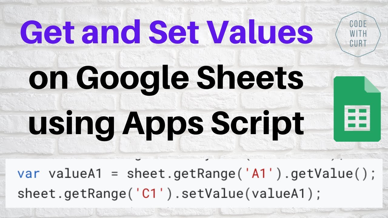 Google Apps Script - Get And Set Values On Google Sheets - YouTube