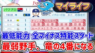 #19【パワプロ2023】最弱野手、中日ドラゴンズの4番になる　全マイナス特能、難易度MAXパワフル設定、強振禁止マイライフ実況生放送