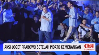 Aksi Prabowo Joget Setelah Pidato Kemenangan