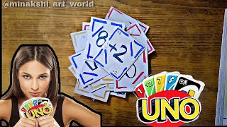 HOW TO MAKE DIY UNO CARDS AT HOME | BY @minakshi_art_world | PLAY UNO CARDS IN THIS LOCKDOWN