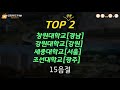 대한민국 대학 학과 중 가장 긴 이름 학과 랭킹 top3