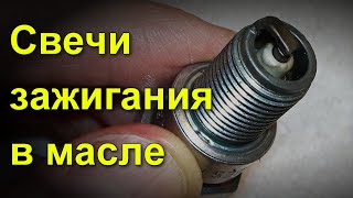 Свечи зажигания в масле