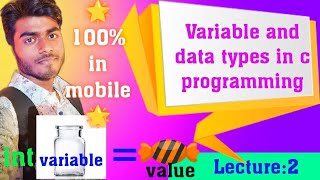 C programming tutorial in English |Lecture 2 | C for Beginners |Data types and variable.