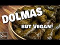 Dolmas!  Stuffed Grape Leaves - but VEGAN! - Easy Recipe