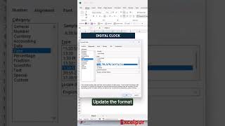 How to create digital clock in excel and share steps with the team #excel #learning #trending