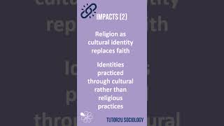 60 Second Sociology Topic Links | Secularisation, Ethnicity and Religiosity (Beliefs in Society)