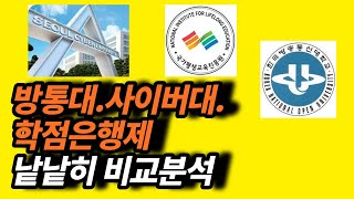 방통대,사이버대,학점은행제 세가지 중 이건 하지 마세요