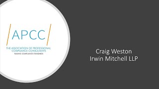 APCC Autumn Conference Speaker 2020 - Craig Weston