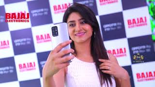 Actress Varshini Sounderajan At Grand Unveiling of OPPO F19 PRO+ 5G-Smartphone at Bajaj Electronics