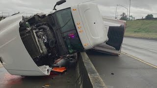 I-84 இல் SUV ஃபிஷ்டெயில்கள், விபத்தைத் தவிர்ப்பதற்கான அரை குறிப்புகள்