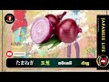 ජපානයේ භාවිතා වන එලවළු u0026 පලතුරු vegetables u0026 fruit in japanese vocabulary @japaneselife580 sl