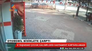 Konya’da otomobilin çarptığı bisikletli çocuk öldü! İşte kaza anı