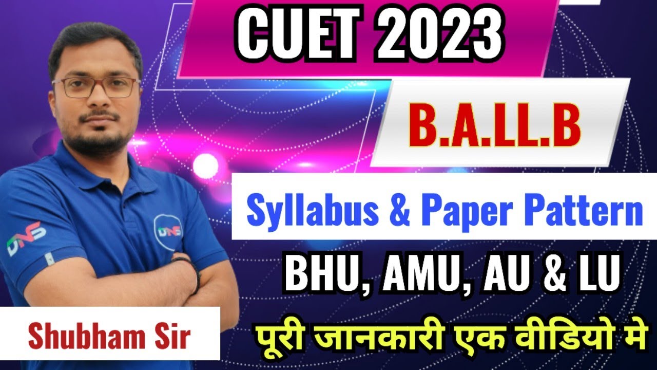 CUET B.A.LL.B 2023 || CUET BALLB Syllabus 2023 || CUET BALLB Syllabus ...