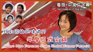 [35] 找到家鄉的味道! 牛摩日式火鍋 Wagyu More Japanese Shabu Shabu@Sunway Pyramid 馬拉高Family | 香港人在馬來西亞 | 粵語中英文字幕介紹