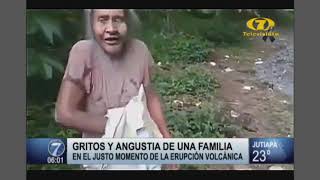 Familia graba impactante video del momento de la erupción