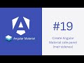 Create Angular Material side panel (mat-sidenav)