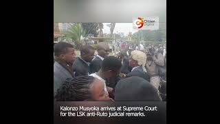 Kalonzo Musyoka arrives at Supreme Court for the LSK anti-Ruto judicial protests