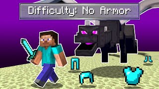 I Beat Minecraft With NO ARMOR (giveaway for every death)