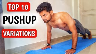 Top 10 Push Ups Variations To Build Muscle | 10 प्रकारचे पुशअप्स #pushups